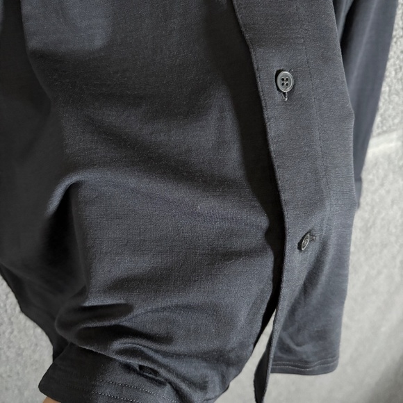 Unbound Merino 100% Wool Button Down Long Sleeve Shirt - Men's Size L - Gray - Picture 2 of 10